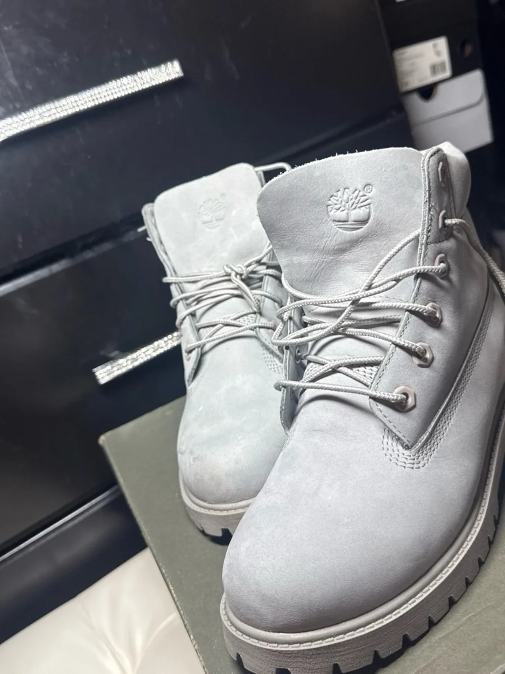 Timberland Kids Light Grey 6-Inch Classic Boot